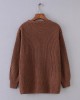 Cozy Ribbed Knit Cardigan V-neck Front Pocket Button