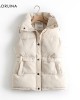 Style Solid Sleeveless Winter Keep Warm Winter Vest Coat