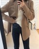 Fashion Blazer Jacket Casual Pockets Long Sleeve Work Suit Coat