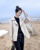 Loose Faux Leather Jacket BF Oversized Soft Pu Leather Outerwear