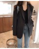 Fashion Blazer Jacket Casual Pockets Long Sleeve Work Suit Coat