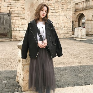 Fashion Oversized Coat Faux Leather Jacket