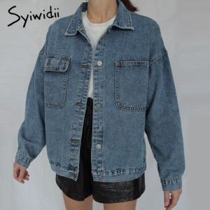 Jean Jacket Women Clothes Oversized Jeans Denim Coat