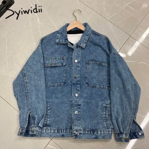 Jean Jacket Women Clothes Oversized Jeans Denim Coat