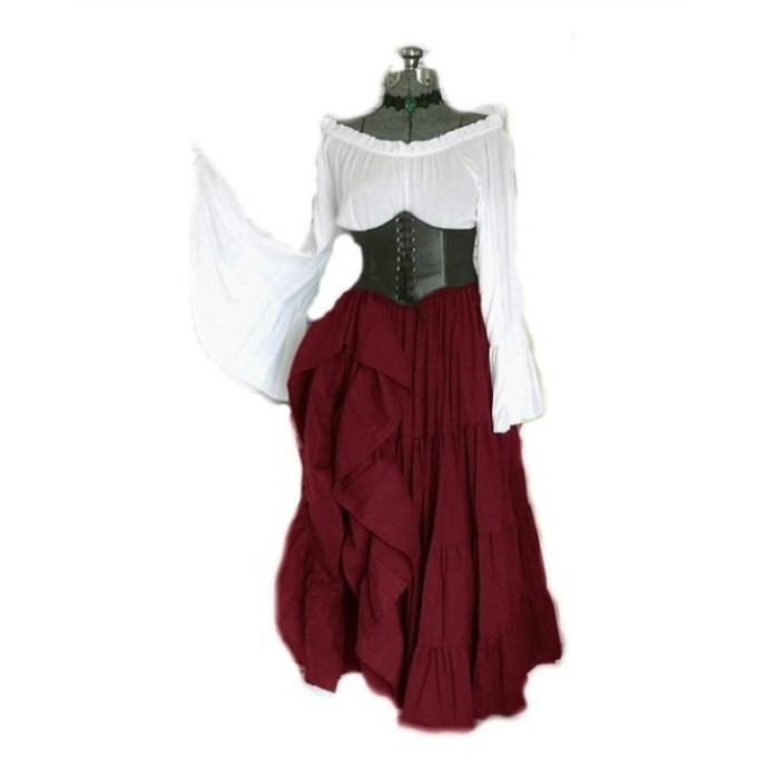 New party long sleeved dresses from Europe and America, medieval clothing from the Renaissance period for wome New party long sleeved dresses from Europe and America, medieval clothing from the Renaissance period for wome