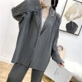 Autumn and winter new products with loose temperament, oversized long sleeved pleated suit jacket for women Autumn and winter new products with loose temperament, oversized long sleeved pleated suit jacket for women