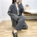 Autumn and winter new products with loose temperament, oversized long sleeved pleated suit jacket for women Autumn and winter new products with loose temperament, oversized long sleeved pleated suit jacket for women