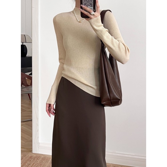 Wool blend yarn high elasticity autumn and winter versatile base sweater