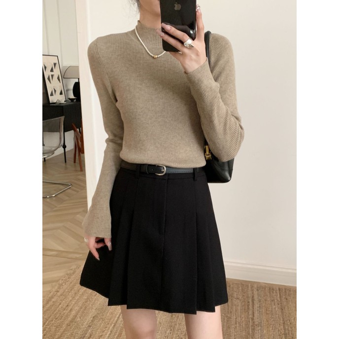 Wool blend yarn high elasticity autumn and winter versatile base sweater