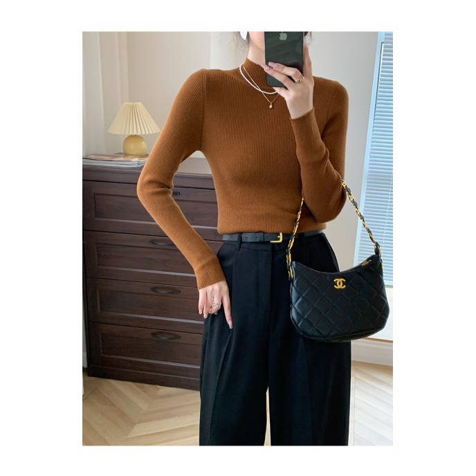 Wool blend yarn high elasticity autumn and winter versatile base sweater