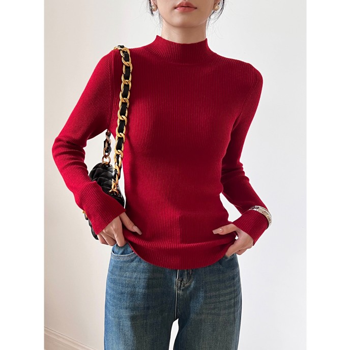 Wool blend yarn high elasticity autumn and winter versatile base sweater