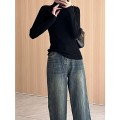 Wool blend yarn high elasticity autumn and winter versatile base sweater