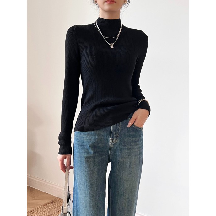Wool blend yarn high elasticity autumn and winter versatile base sweater