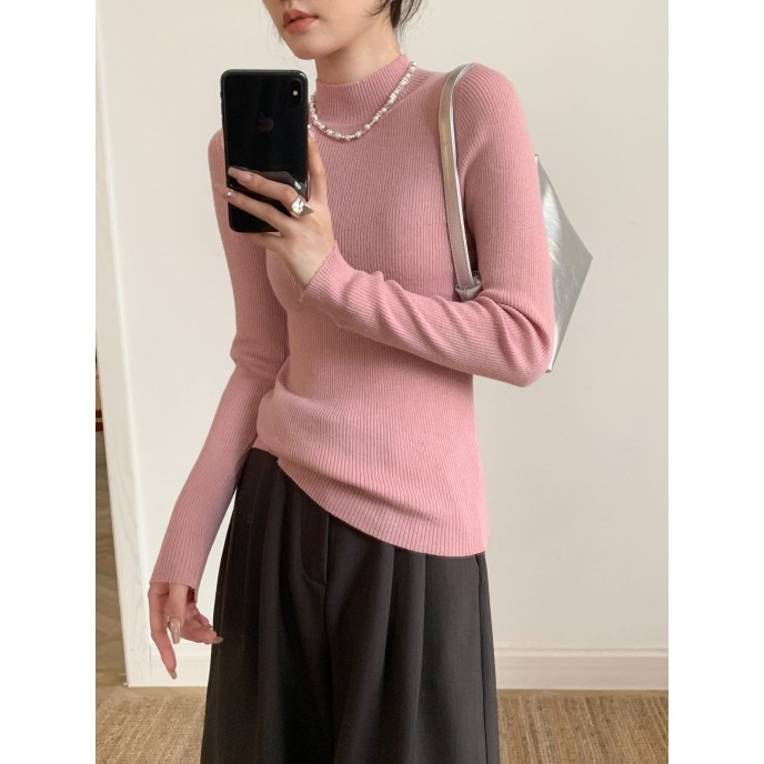 Wool blend yarn high elasticity autumn and winter versatile base sweater