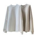 Early Autumn New Japanese Round Neck Silhouette Lightweight Air Layer Sweater Jelly Feel Skincare Leisure Slimming Casual Top for Women Early Autumn New Japanese Round Neck Silhouette Lightweight Air Layer Sweater Jelly Feel Skincare Leisure Slimming Casual Top for Women