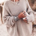 Winter new product knit sweater loose oversized sweater jacket