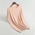 One shoulder knitted short sleeved temperament women's fashion commuting ladies wear women's T-shirts