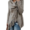 Autumn and winter oversized women's tassel knitted sweater jacket Autumn and winter oversized women's tassel knitted sweater jacket
