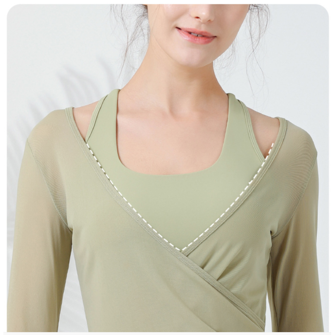 New autumn and winter women's mesh ultra-thin outerwear, slimming and seamless breathable long sleeved yoga clothes, sports and fitness clothes New autumn and winter women's mesh ultra-thin outerwear, slimming and seamless breathable long sleeved yoga clothes, sports and fitness clothes