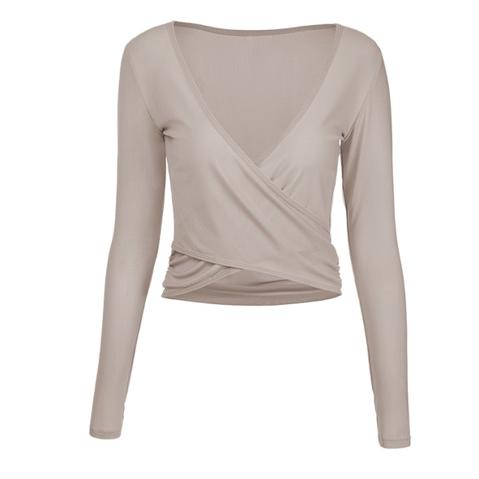 New autumn and winter women's mesh ultra-thin outerwear, slimming and seamless breathable long sleeved yoga clothes, sports and fitness clothes New autumn and winter women's mesh ultra-thin outerwear, slimming and seamless breathable long sleeved yoga clothes, sports and fitness clothes