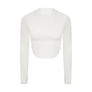Yoga clothes new sexy side seam split naked sense of fitness long sleeve T wear casual running sports top women